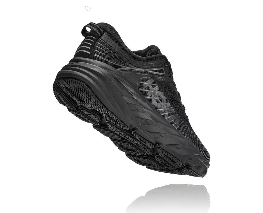 Hoka One One Bondi 7 Löparskor Dam - Svarta - WLQSE-4970